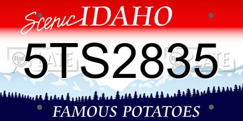5TS2835 Idaho License Plate