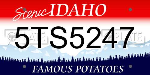 5TS5247 Idaho License Plate