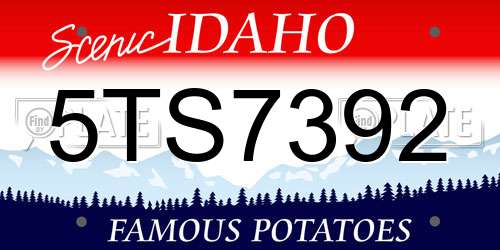 5TS7392 Idaho License Plate