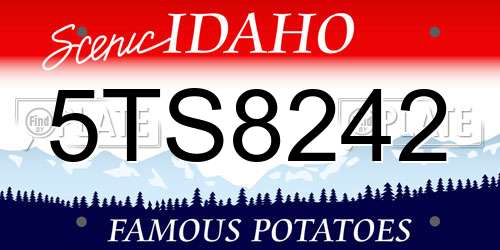 5TS8242 Idaho License Plate