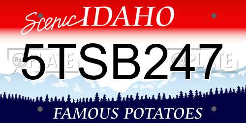 5TSB247 Idaho License Plate
