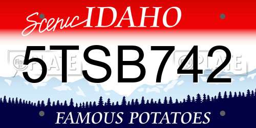 5TSB742 Idaho License Plate