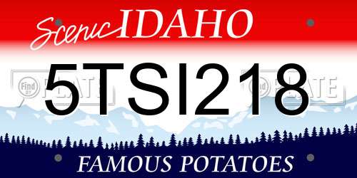 5TSI218 Idaho License Plate