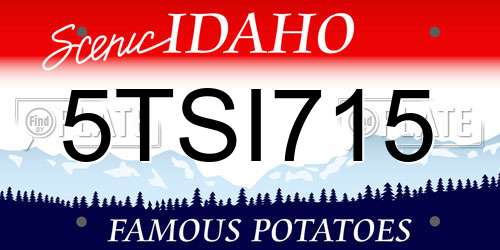 5TSI715 Idaho License Plate