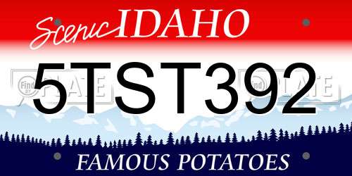 5TST392 Idaho License Plate