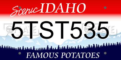 5TST535 Idaho License Plate
