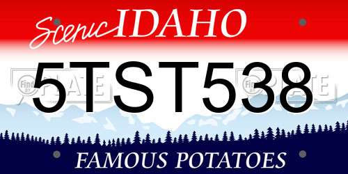 5TST538 Idaho License Plate