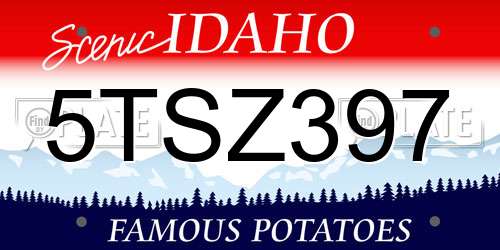 5TSZ397 Idaho License Plate