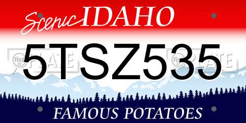 5TSZ535 Idaho License Plate