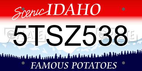 5TSZ538 Idaho License Plate