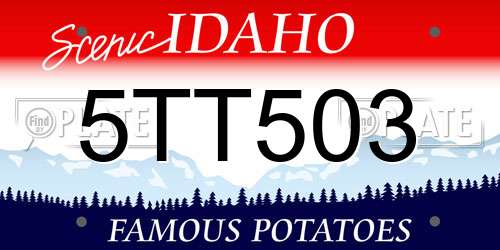5TT503 Idaho License Plate