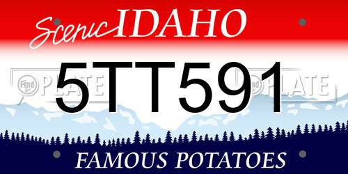 5TT591 Idaho License Plate