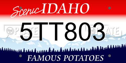5TT803 Idaho License Plate