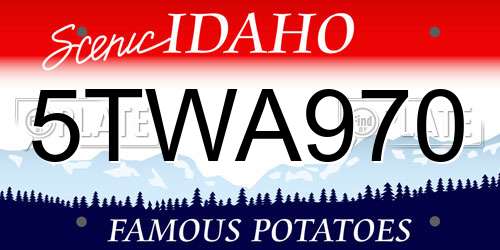 5TWA970 Idaho License Plate