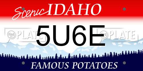 5U6E Idaho License Plate