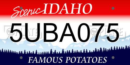 5UBA075 Idaho License Plate