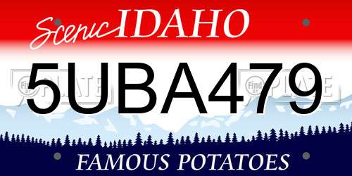 5UBA479 Idaho License Plate