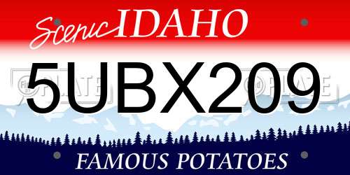 5UBX209 Idaho License Plate
