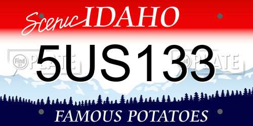 5US133 Idaho License Plate
