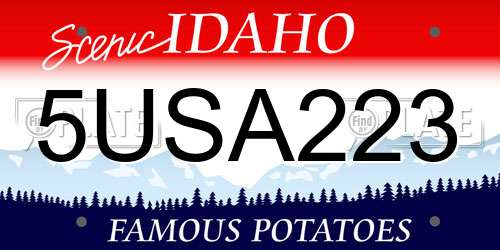 5USA223 Idaho License Plate