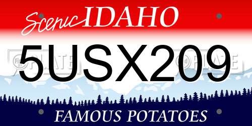5USX209 Idaho License Plate