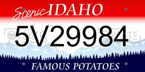5V29984 Idaho License Plate