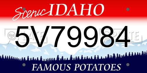 5V79984 Idaho License Plate