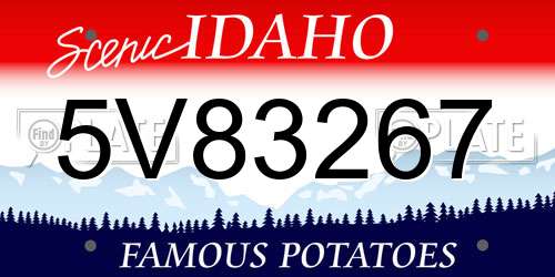 5V83267 Idaho License Plate