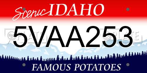 5VAA253 Idaho License Plate