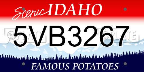 5VB3267 Idaho License Plate