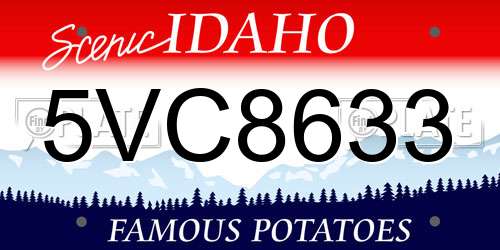 5VC8633 Idaho License Plate