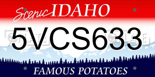 5VCS633 Idaho License Plate