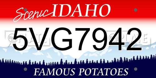 5VG7942 Idaho License Plate