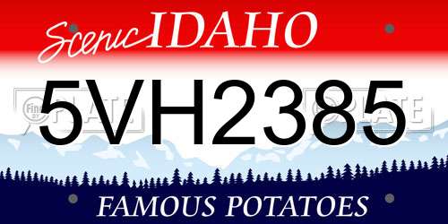 5VH2385 Idaho License Plate