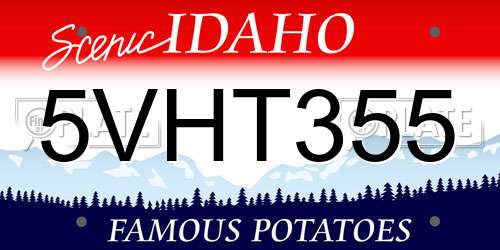 5VHT355 Idaho License Plate