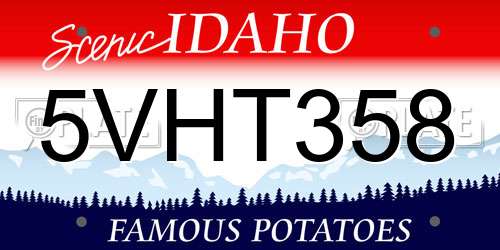 5VHT358 Idaho License Plate