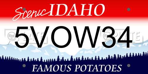 5VOW34 Idaho License Plate