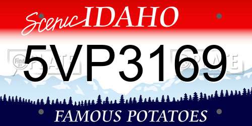 5VP3169 Idaho License Plate