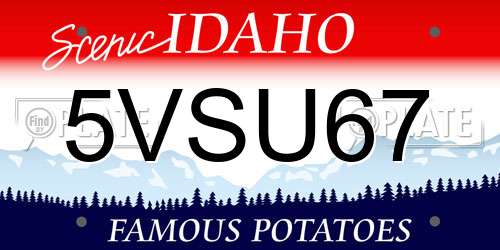 5VSU67 Idaho License Plate