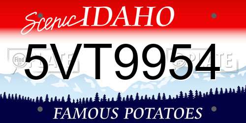 5VT9954 Idaho License Plate