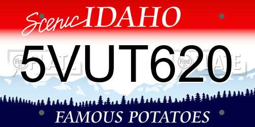 5VUT620 Idaho License Plate