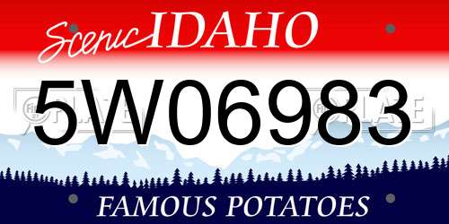 5W06983 Idaho License Plate