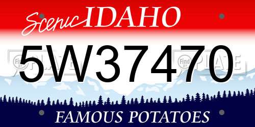 5W37470 Idaho License Plate