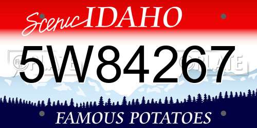 5W84267 Idaho License Plate