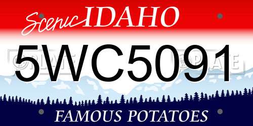 5WC5091 Idaho License Plate