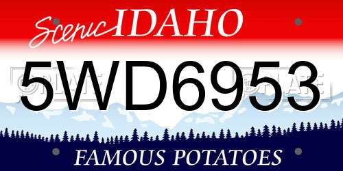 5WD6953 Idaho License Plate