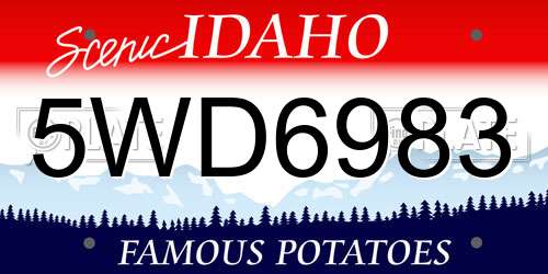 5WD6983 Idaho License Plate