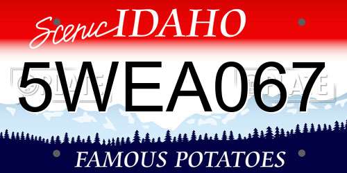 5WEA067 Idaho License Plate