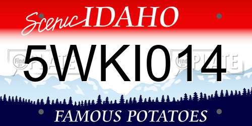5WKI014 Idaho License Plate