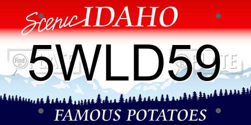 5WLD59 Idaho License Plate